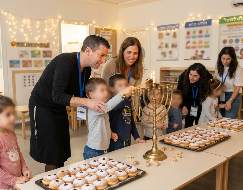 הדלקת נרות חנוכה משותפת